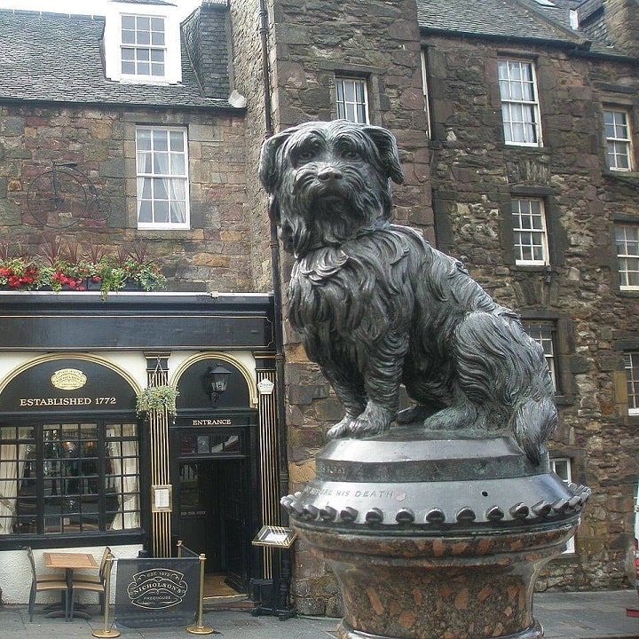 Skye Terrier named Bobby Statue