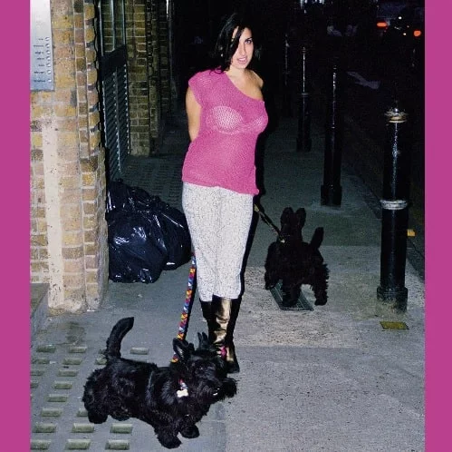 Amy Winehouse with her pet dog