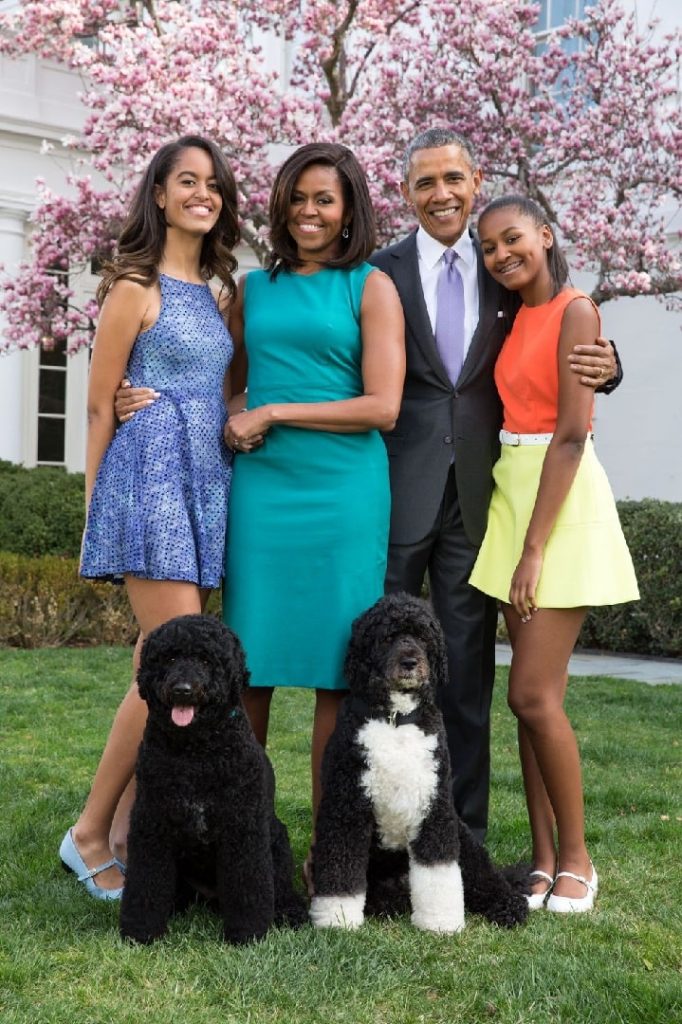 Barack Obama with Portuguese Water Dog